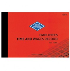 76SB - Employees Time & Wages Record Book