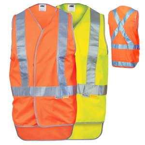 3802 - Day/Night Cross Back Safety Vest with Tail