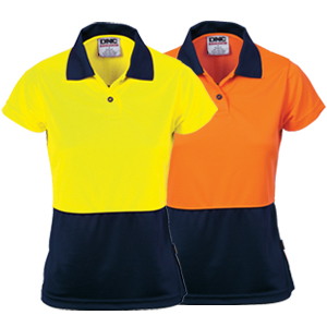 3897 - Ladies HiVis Two Tone Polo Shirt - Short Sleeve